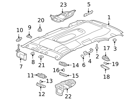 Interior Trim - Roof for 2005 Buick Rainier #0