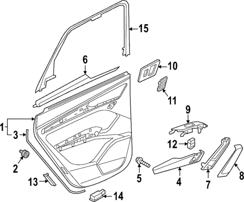 Interior Trim - Rear Door for 2025 Audi Q5 Sportback #0