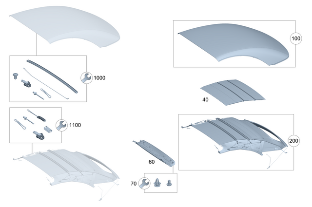 2327780000 - Soft Top: Insulation Mat for Mercedes-Benz: SL43 AMG, SL55 AMG, SL63 AMG, SL63 AMG S E Performance Image image