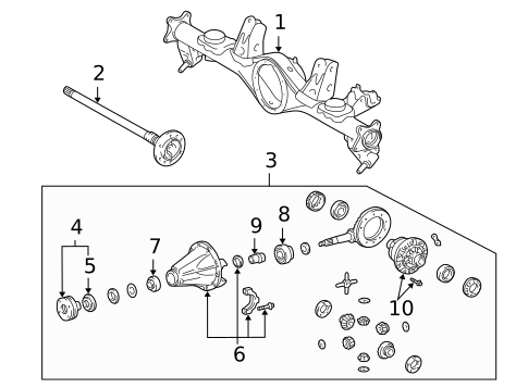 Axle Housing for 2008 Lexus GX470 #0