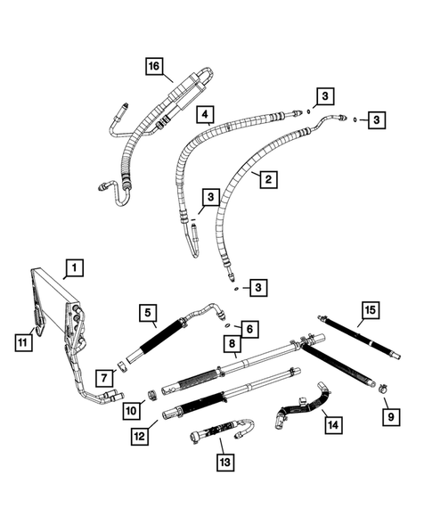Power Steering Hoses for 2017 Ram 2500 #0