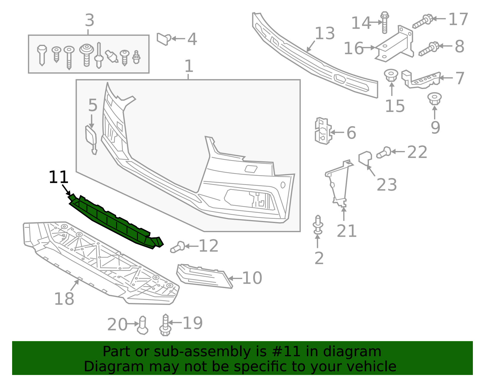 2017-2019 Audi Lower Grille 8W0-807-683-A-9B9 | OEM Parts Online