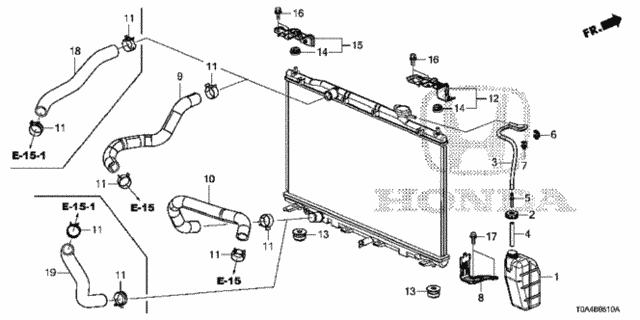 Radiator Hose - Reserve Tank for 2013 Honda CR-V #0