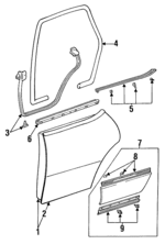 6700433020 - Body: Door Shell for Lexus: ES300 Image