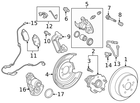 Brake Components for 2019 Toyota Corolla #1
