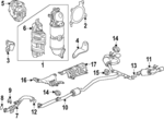 18305T22A01 - Exhaust: Muffler for Honda: Civic Image