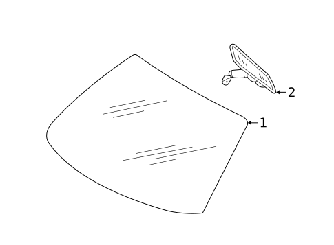 Glass - Windshield for 2003 Chrysler Sebring #2