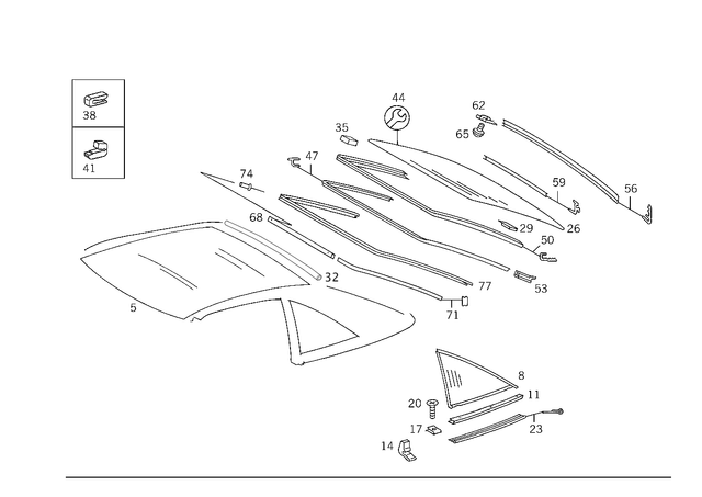 1297950185 - : Rail for Mercedes-Benz Image