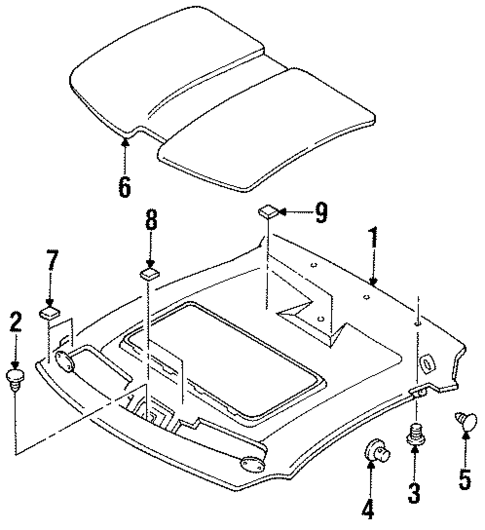 Interior Trim - Roof for 1997 Ford Probe #0