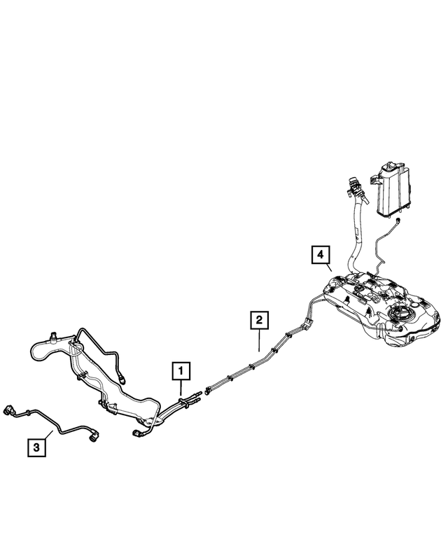 68599186AA - Fuel and Accelerator Pedal: Fuel Line Bundle for Mopar Image image