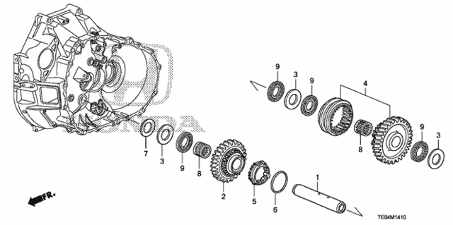 MT Reverse Gear Shaft (V6) for 2010 Honda Accord #0