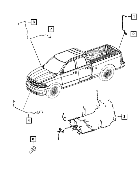 Wiring-Body and Accessories for 2018 Ram 1500 #2