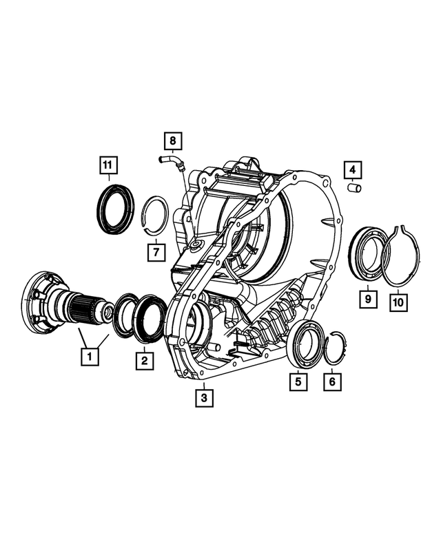 68223540AA - Quadra Trac Active On Demand 4 DHB: Front Case Half for Mopar Image image
