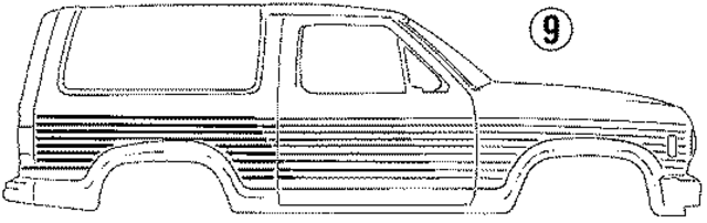 E9TZ9820000AB - Body: Stripe Tape for Ford: Bronco II Image
