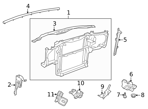 Radiator Support for 2012 Jeep Liberty #0