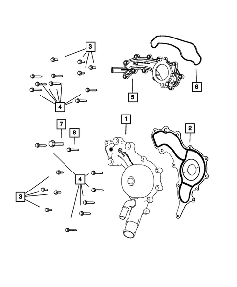 Water Pump and Related Parts for 2021 Jeep Cherokee #0