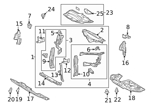 Radiator Support for 2012 Lexus RX350 #0
