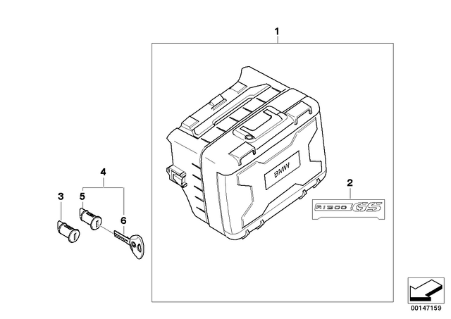 51257688566 - : Set Of Suitcase Locks for BMW-Motorrad Image
