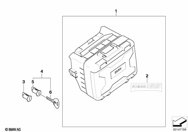 71607692173 - : Variable Case, Left, Without Lock Cylinder for BMW-Motorrad Image