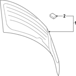 1K6845237 - : Lift Gate Glass Bumper for Volkswagen: Golf R, GTI Image