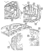 55362061AA - Body Sheet Metal Except Doors: Plug for Mopar Image