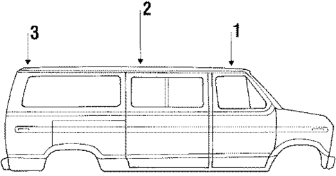 Exterior Trim - Roof for 1989 Ford E-350 Econoline Club Wagon #0