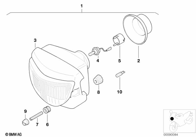 63127691002 - : Headlight for BMW-Motorrad Image