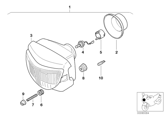 63122346558 - : Headlight for BMW-Motorrad Image