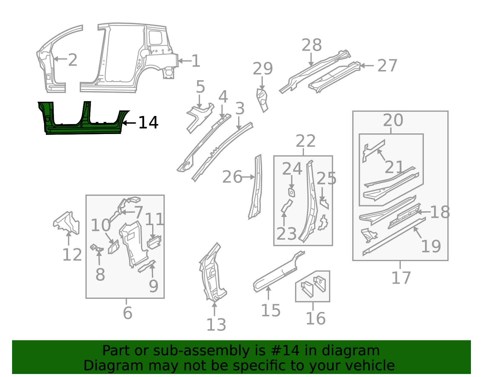 C2Y6-71-270G | 2006-2010 Mazda 5 Rocker Panel | Palladino Mazda Parts