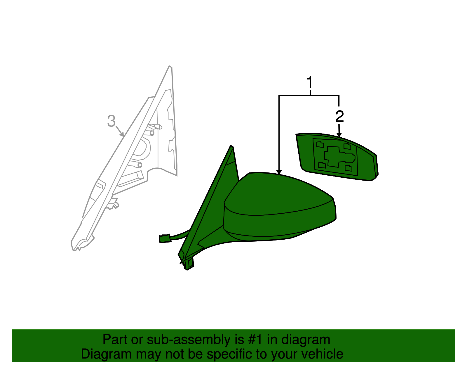 Mirror Assembly - Nissan (K6301-CF000)