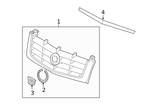 Grille & Components for 2006 Cadillac Escalade ESV #0