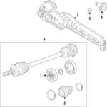 A0409505AX - Front Drive Axle: Carrier for Porsche Image