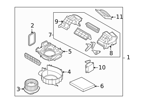 Blower Motor & Fan for 2011 INFINITI FX35 #0