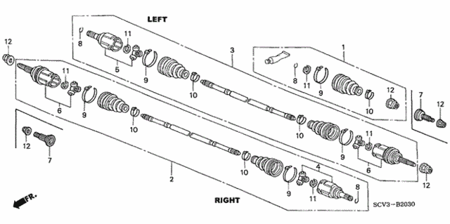 Rear Driveshaft for 2005 Honda Element #0