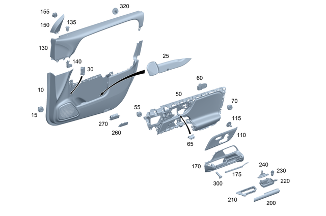 9918698 - Front Doors: Cover Clip for Mercedes-Benz: 180A, 180b, 220a, 350SD, A220, A35 AMG, AMG GT, AMG GT 43, AMG GT 53, AMG GT 55, AMG GT 63, AMG GT 63 Pro, AMG GT 63 S, AMG GT 63 S E Performance, AMG GT Black Series, AMG GT C, AMG GT R, AMG GT S, B Electric Drive, B250e, C250, C350, C350e, C400, C43 AMG, C450 AMG, C63 AMG, C63 AMG S, CLA250, CLA35 AMG, CLA45 AMG, CLA45 AMG S, CLE300, CLE450, CLE53 AMG, CLS400, CLS450, CLS53 AMG, CLS550, CLS63 AMG, CLS63 AMG S, E250, E300, E350, E400, E43 AMG, E450, E53 AMG, E550, E63 AMG, E63 AMG S, EQB 250+, EQB 300, EQB 350, EQE 350, EQE 350+, EQE 500, EQE AMG, EQS 450, EQS 450+, EQS 580, EQS AMG, G500, G550, G580, G63 4x4 Squared AMG, G63 AMG, GL350, GL450, GL550, GL63 AMG, GLA250, GLA35 AMG, GLA45 AMG, GLB250, GLB35 AMG, GLC300, GLC350e, GLC43 AMG, GLC63 AMG, GLC63 AMG S, GLC63 AMG S E Performance, GLE300d, GLE350, GLE400, GLE43 AMG, GLE450 AMG, GLE550e, GLE63 AMG, GLE63 AMG S, GLK250, GLK350, GLS350d, GLS450, GLS550, GLS63 AMG, Maybach GLS600, Maybach S550, Maybach S560, Maybach S580, Maybach S600, Maybach S650, Maybach S680, Metris, ML250, ML350, ML400, ML550, ML63 AMG, S450, S500, S550, S550e, S560, S580, S580e, S600, S63 AMG, S63 AMG E Performance, S65 AMG, SL400, SL450, SL550, SL63 AMG, SL65 AMG, SLC300, SLC43 AMG, SLK250, SLK300, SLK350, SLK55 AMG, Sprinter 1500, Sprinter 2500, Sprinter 3500, Sprinter 3500XD, Sprinter 4500 Image image