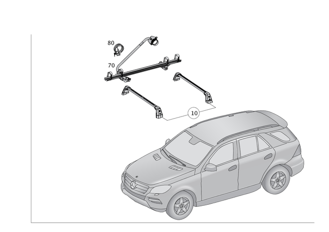 5831995 - Roof Carrier Systems: Cable Lock for Mercedes-Benz: C250, C300, C350, C350e, C400, C450 AMG, C63 AMG, CLS400, CLS550, CLS63 AMG, CLS63 AMG S, E250, E350, E400, E550, E63 AMG, E63 AMG S, GL350, GL450, GL550, GL63 AMG, GLE300d, GLE350, GLE400, GLE43 AMG, GLE450 AMG, GLE550e, GLE63 AMG, GLE63 AMG S, GLK250, GLK350, GLS350d, GLS450, GLS550, GLS63 AMG, Maybach S550, Maybach S560, Maybach S600, Maybach S650, ML250, ML350, ML400, ML550, ML63 AMG, S450, S550, S550e, S560, S600, S63 AMG Image