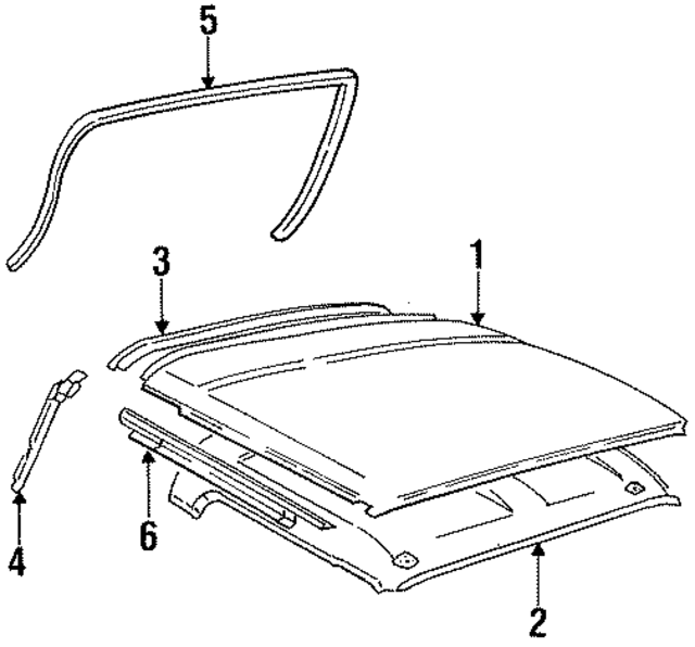 F3TZ9850202A - Body: Roof Panel for Ford Image