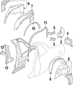 12509086 - Body: Inner Panel for Pontiac: Grand Prix Image image