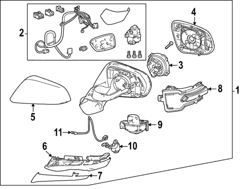 Outside Mirrors for 2024 Lexus NX350h #1