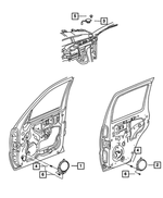 56043268AA - Instrument Panel and Radios and Consoles: Speaker for Chrysler: 300M, Concorde | Dodge: Dakota, Durango, Intrepid | Jeep: Grand Cherokee, Liberty Image