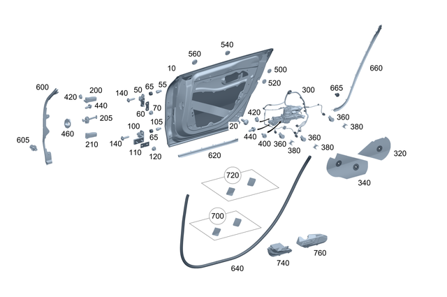 2977301700 - : Seal, Rear Door for Mercedes-Benz Image