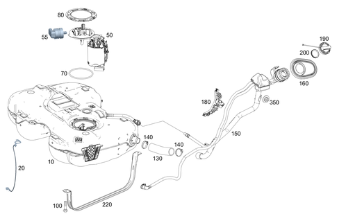 Fuel Tank with Detachable Parts for 2025 Mercedes-Benz GLB250 #0