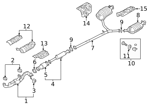 Exhaust Components for 2012 Hyundai Azera #0