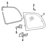 XF2Z1629727AA - Body: Side Glass for Ford: Windstar Image