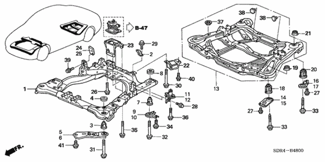 Front Sub Frame - Rear Beam for 2007 Honda Accord #0