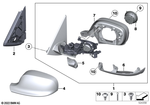 51162997538 - : Outside Mirror Cover Cap, Right, Primed for BMW Image