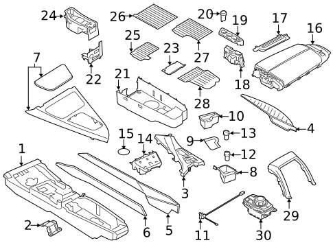 Console for 2017 BMW 650i Gran Coupe #0