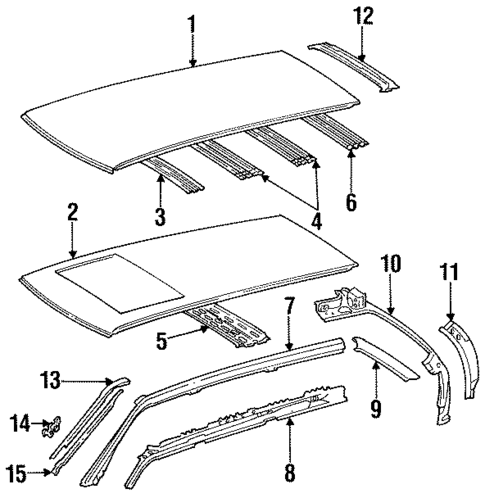 Roof & Components for 1992 Mercedes-Benz 300 TE #0