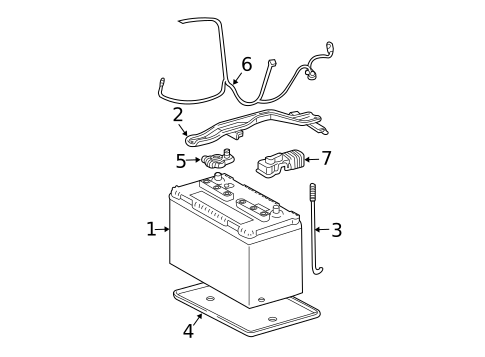 Battery & Related Components for 2009 Toyota 4Runner #0