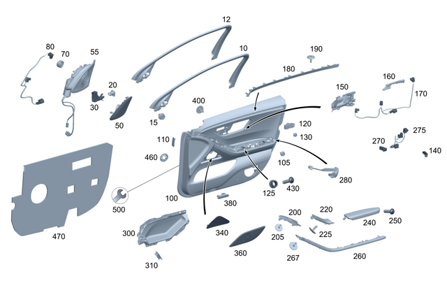 2239063504 - Front Door: Projector for Mercedes-Benz Image